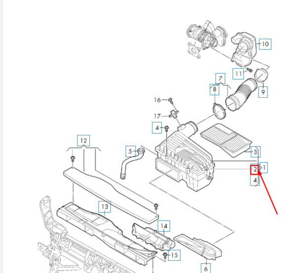 NEW VOLKSWAGEN ARTÉON AIR FILTER ELEMENT 5Q0129620G ORIGINAL - Image 3