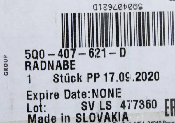 New VOLKSWAGEN ARTEON 3H7 Front Wheel Bearing 5Q0407621D - Image 3