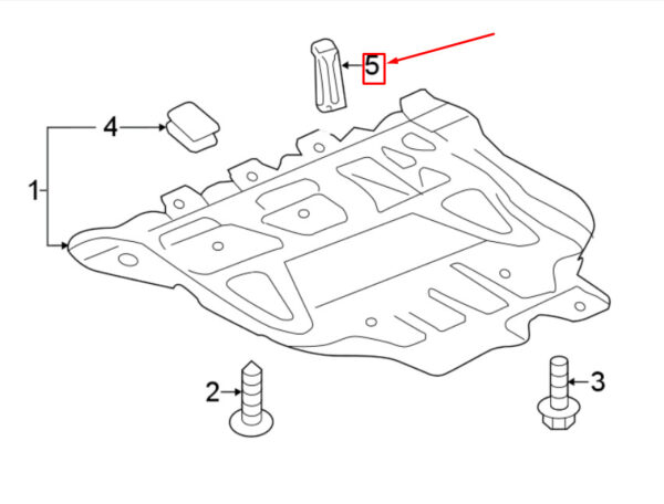NEW AUDI Q2 GA COOLER PROTECTION PLATE MOUNT FRONT LEFT 5Q0825921 ORIGINAL - Image 4