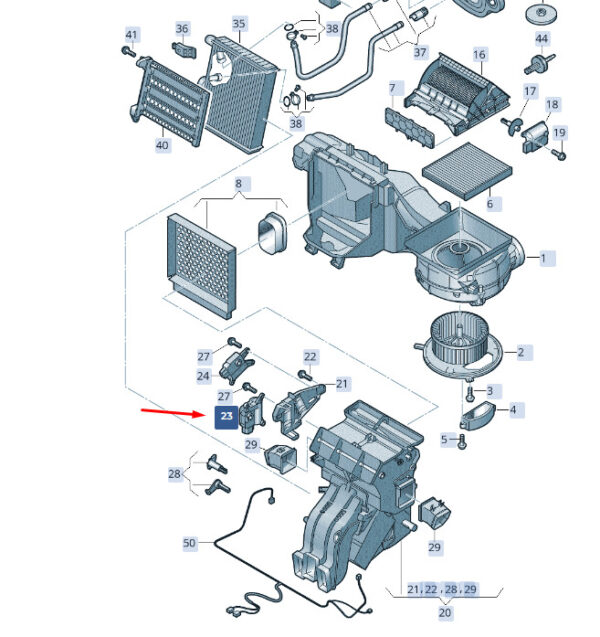 ŠKODA SUPERB MK3 temperature controller left flap control motor 5Q08988511 part - Image 3
