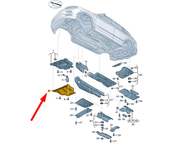 NEW VOLKSWAGEN TIGUAN AD MK2 UNDERBODY UNTERRUN BAR 5QF825902B ORIGINAL - Image 3