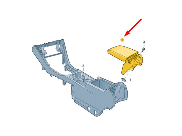Volkswagen TIGUAN AD MK2 armrest center console 5TA864207BXBB NEW ORIGINAL - Image 4