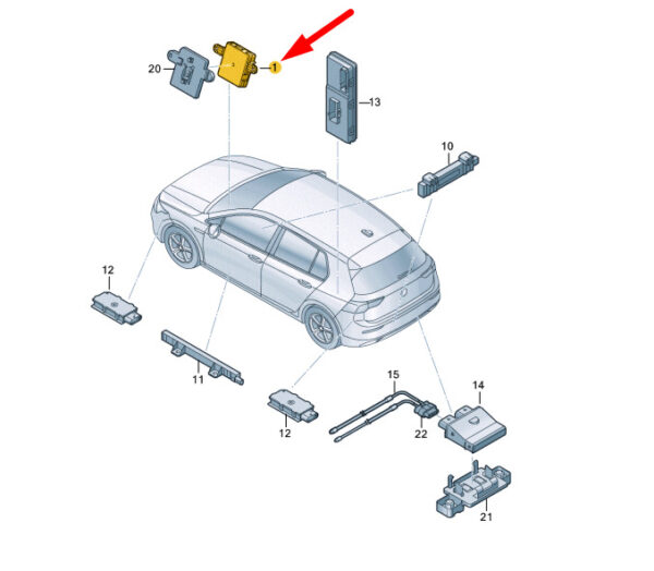 NEW VW GOLF MK8 ACCESS AND START AUTHORISATION CONTROL UNIT 5WA959436B ORIGINAL - Image 4
