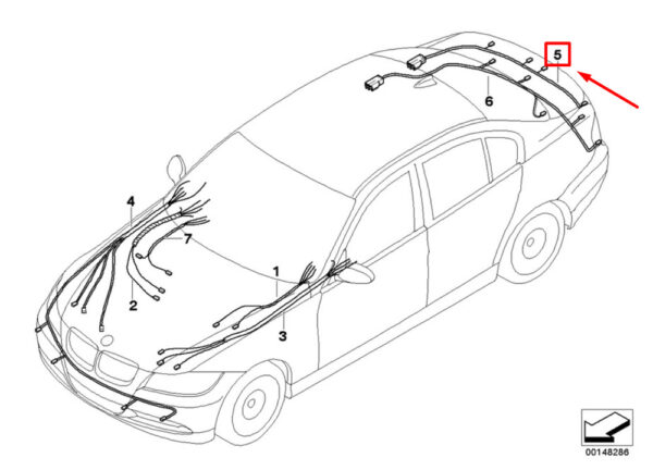 BMW 3 E90 REPAIR CABLE SECTION 61129186184 9186184 NEW ORIGINAL - Image 4