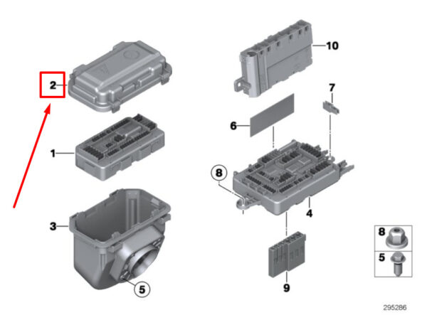 BMW 2 Coupe F22 fuse box cover 9224872 61149224872 NEW ORIGINAL - Image 4