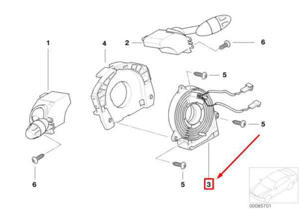 MINI CONVERTIBLE R52 Steering Column Grinding Ring 6800996 61316800996 NEW REAL - Image 4