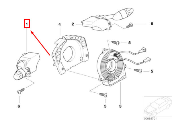MINI CONVERTIBLE R52 Dip Dim Control Indicator Switch 61316946958 NEW REAL - Image 4