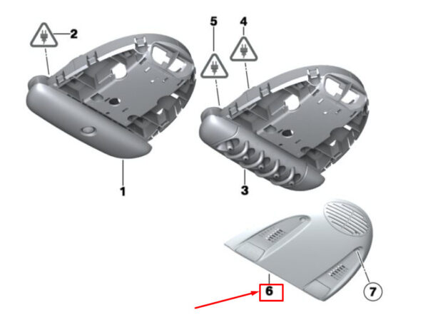 MINI COOPER R56 ROOF CONTROL PANEL COVER 9231819 61319231819 NEW GENUINE - Image 4