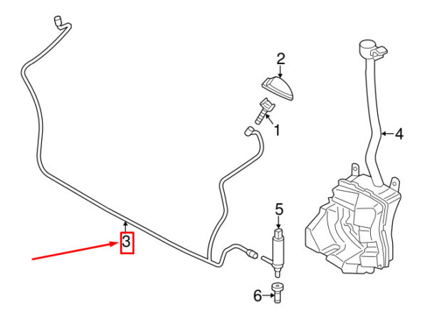 MINI COUNTRYMAN R60 FRONT HEADLIGHT WASHER HOSE 61679800912 NEW GENUINE - Image 4