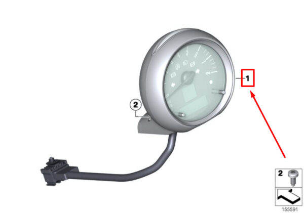 New Mini Convertible R57 Rotation Counter Steering Column USA 62109325815 Original - Image 4