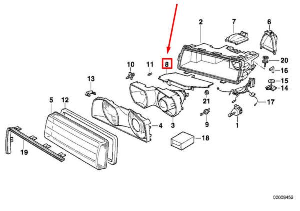 BMW 7 SERIES E38 HEADLIGHT BRACKET RIGHT 6902508 63126902508 NEW ORIGINAL - Image 4