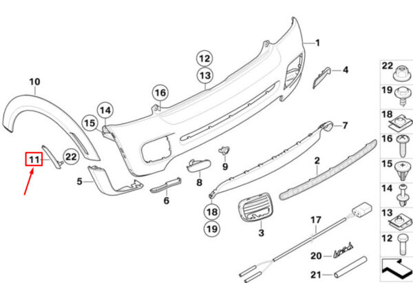 MINI CONVERTIBLE R57 REAR RIGHT SIDE MARKER LIGHT 63137212938 NEW GENUINE - Image 4