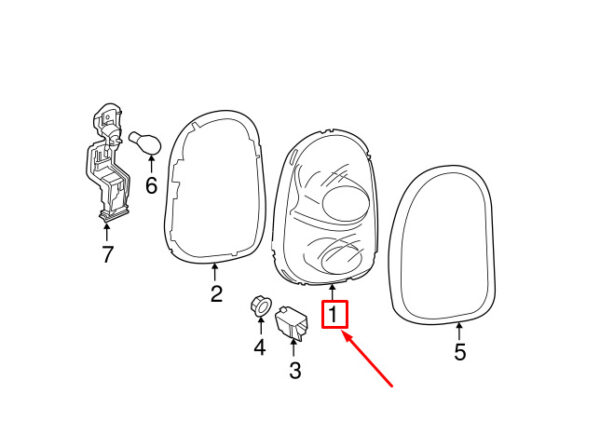 MINI COUNTRYMAN R60 REAR RIGHT TAIL LIGHT 9811764 63219811764 NEW GENUINE - Image 4