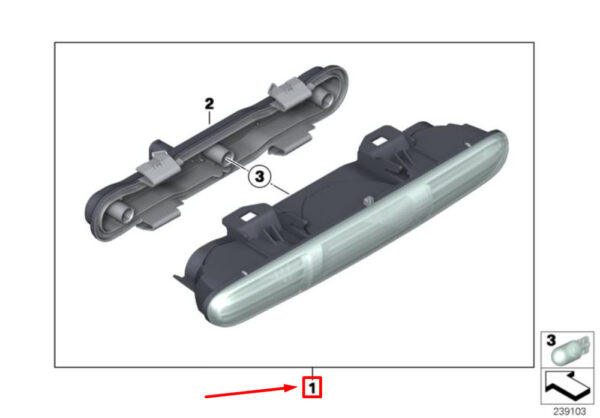NEW MINI COOPER R56 REAR RIGHT FOG LIGHTS LHD 63242751708 ORIGINAL - Image 4
