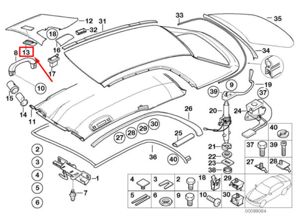 BMW 3 SERIES E46 REAR RIGHT INTERIOR READING LIGHT 63316962050 6962050 NEW ORIGINAL - Image 5