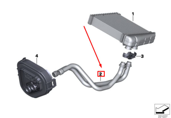 MINI COOPER R56 HVAC Heating Hose Outlet Pipe 64113422667 NEW GENUINE - Image 4
