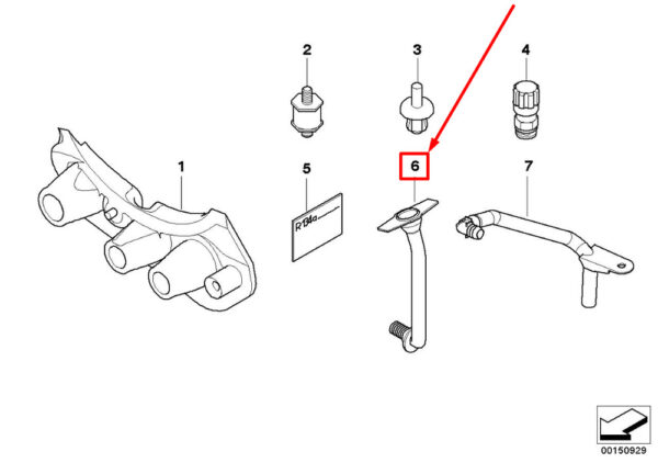BMW X5 E53 condensate drain hose right 64116904642 6904642 NEW ORIGINAL - Image 4