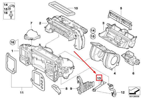 BMW 5 E60 condensate drain hose lower left 641167947934 6947934 NEW ORIGINAL - Image 5