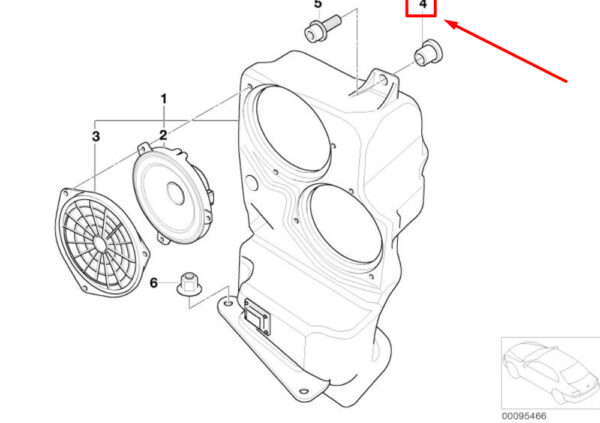 BMW X5 E53 decoupling blind rivet nut 65106905660 6905660 NEW original - Image 4