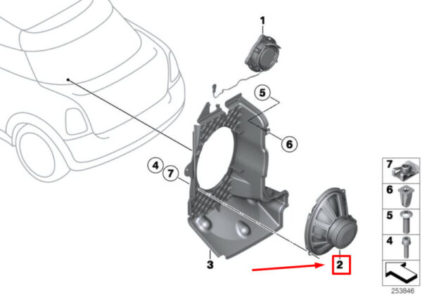 MINI COOPER R56 woofer Harman Kardon 9194842 65139194842 NEW REAL - Image 5