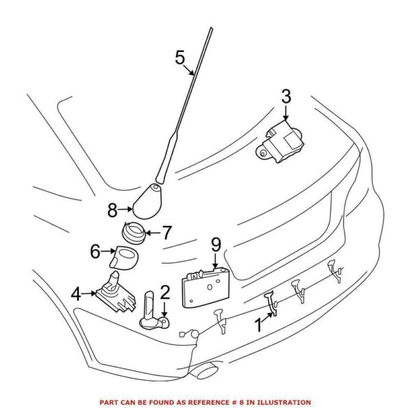 Antenna Cover BMW E88 2006 2013 ORIGINAL 65209123541 - Image 4