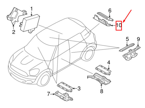 MINI Roadster R59 Outer Antenna Bracket 2752520 66102752520 NEW GENUINE - Image 4