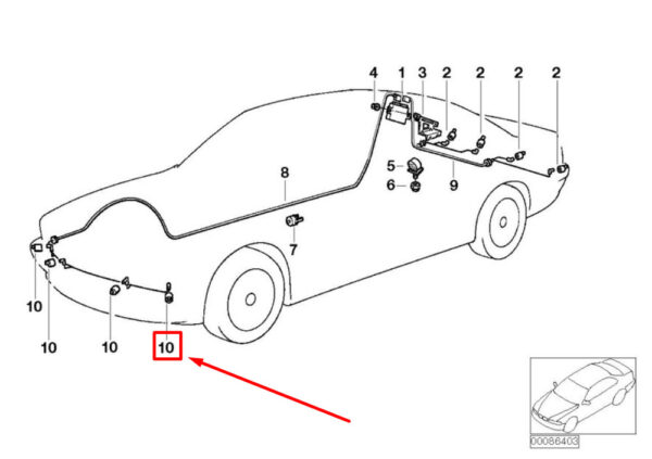BMW 5 E60 ultrasonic sensor 66206989085 6989085 NEW ORIGINAL - Image 4