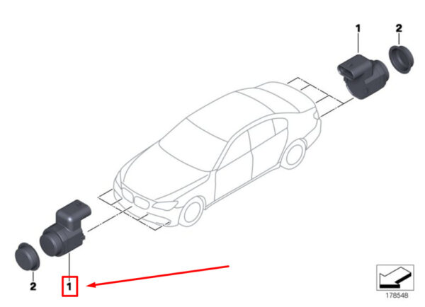 BMW 3 E90 PDC sensor 9162930 66209162930 NEW ORIGINAL - Image 4