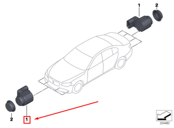 BMW 7 F01, F02 parking aid sensor 66209233034 9233034 NEW ORIGINAL - Image 4