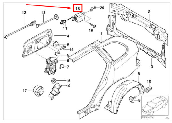 BMW X5 E53 tank actuator 6987636 67116987636 NEW ORIGINAL - Image 4