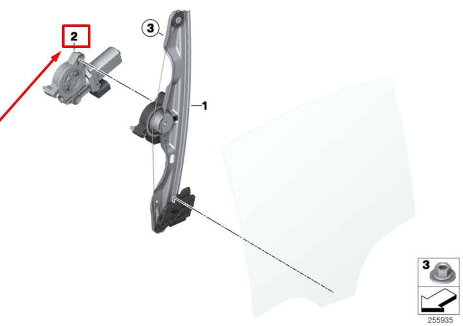 NEW BMW 3 F30, F80 REAR LEFT DOOR WINDOW MOTOR 67627341563 7341563 ORIGINAL 4 NEW GENUINE OEM 67627341563