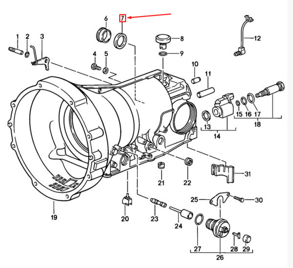 Porsche 928 transmission seal 0069977347 NEW ORIGINAL - Image 3