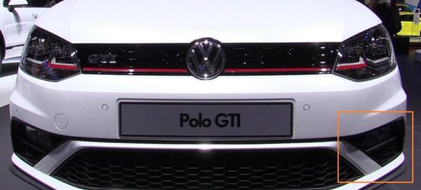 VW POLO GTI 15-17 Front Bumper Lower Left Grille N/S Trim Primed - Image 4