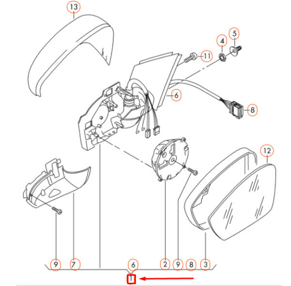 NEW GENUINE OEM 6C1857508 9B9 6C18575089B9