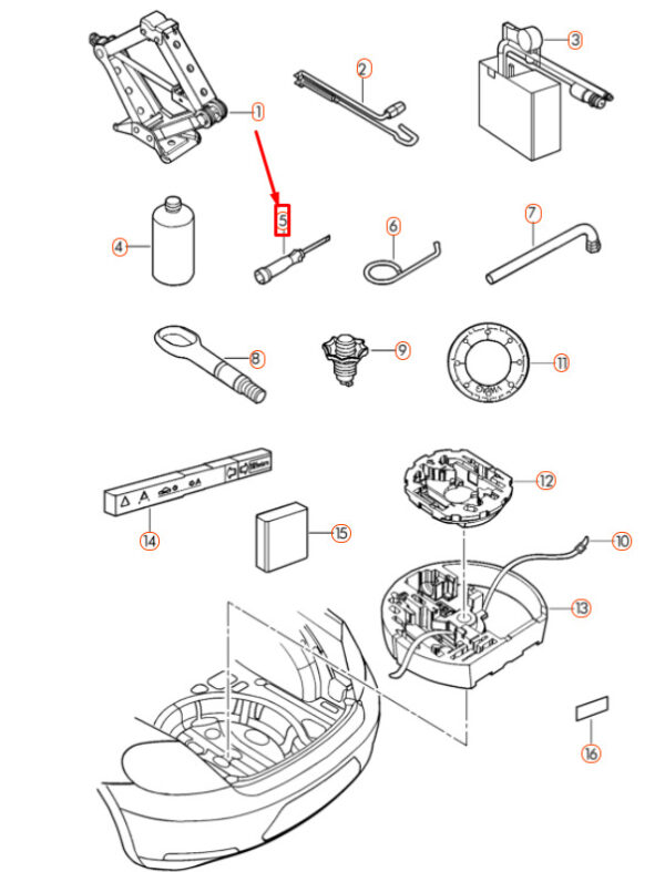 NEW VW BEETLE A5 SCREWDRIVER 6R0012255 ANLED ORIGINAL - Image 3