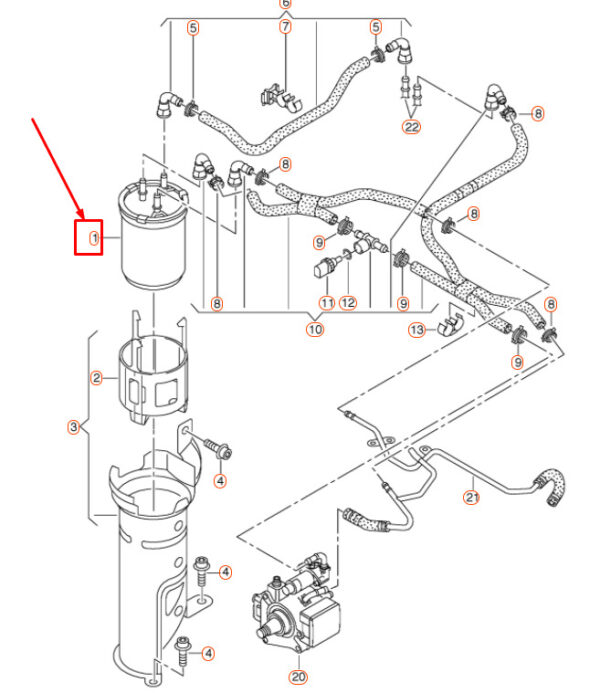 AUDI A1 8X FUEL FILTER 6R0127400D NEW ORIGINAL - Image 3