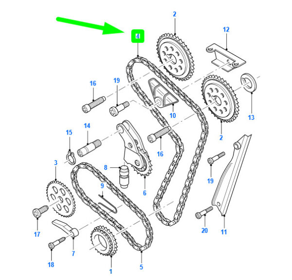 NEW FORD GALAXY V191 MK1 TIMING CHAIN 7079279 95WM-6268-AA ORIGINAL - Image 3