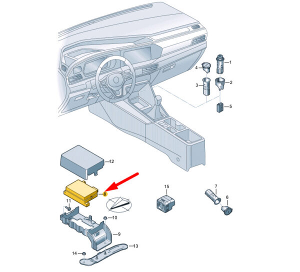 NEW VOLKSWAGEN CADDY MK4 SB INVERTER 7C0907155 ORIGINAL - Image 4