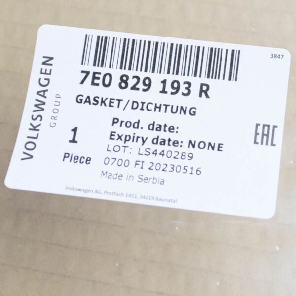 VW TRANSPORTER T6 REAR PANEL DOOR SEAL 7E0829193R NEW GENUINE