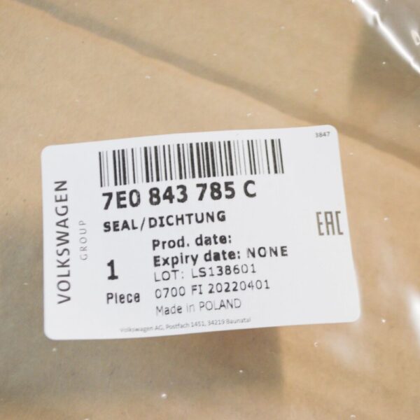 VW TRANSPORTER T5 Left Sliding Door Seal 7E0843785C NEW GENUINE - Image 5