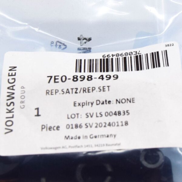 VW TRANSPORTER T6 REAR RIGHT SEAT SET 7E0898499 NEW