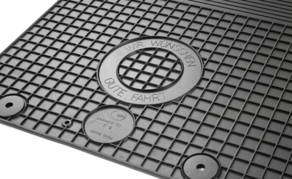 VW TRANSPORTER T5 Front Floor Mat Set LHD 7H1061551E041 NEW REAL - Image 3