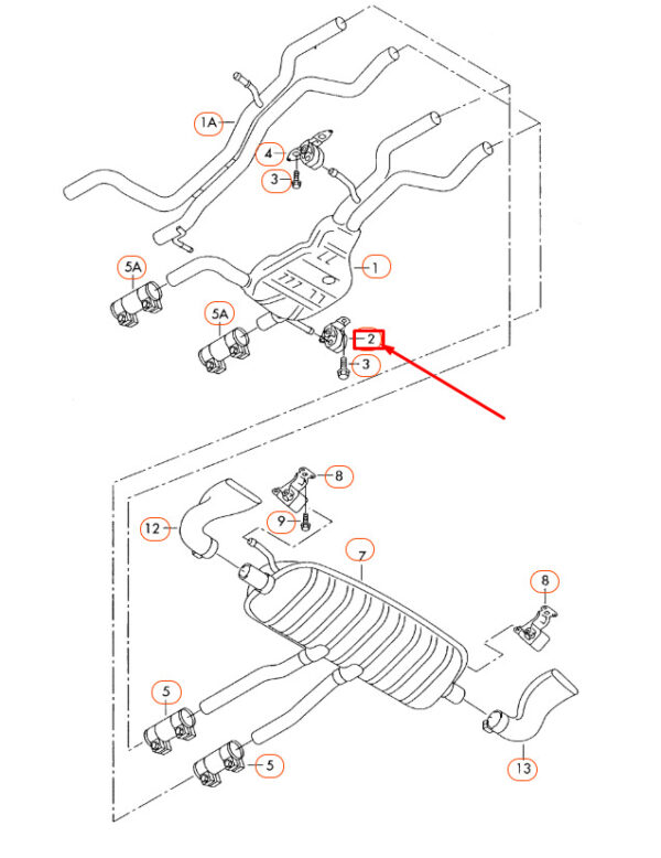 NEW AUDI Q7 4L EXHAUST SYSTEM BRACKET 7L0253144C ORIGINAL - Image 4