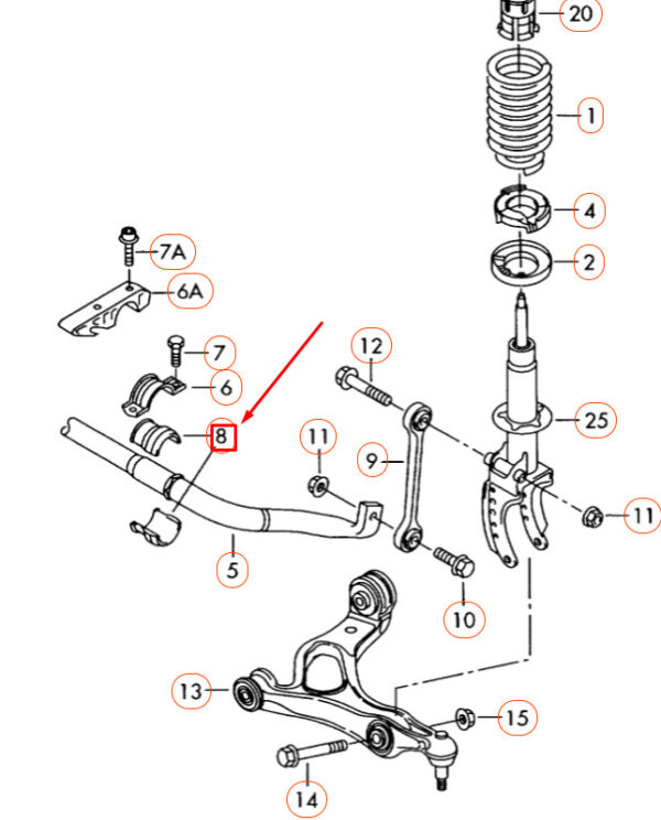 NEW ORIGINAL OEM 7L0411313J