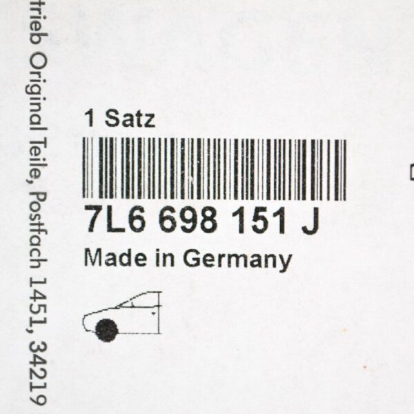 Volkswagen Touareg 7P 3.0 TDI V6 brake lining set 7L6698151J new original
