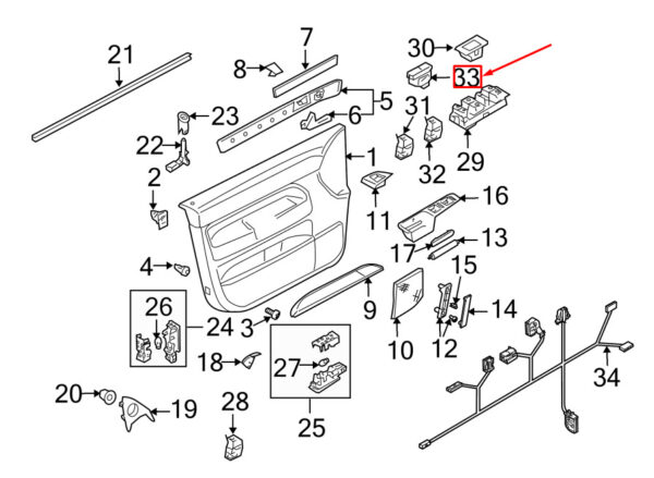 VW TOUAREG 7L door lock switch 7L69621253X1 NEW ORIGINAL - Image 5