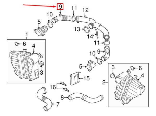 NEW AUDI Q7 4L ENGINE AIR INTAKE HOSE 7L8129684 ORIGINAL - Image 4