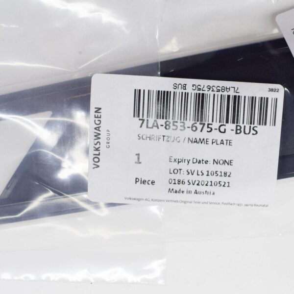 2020 Volkswagen TRANSPORTER T6 Wing Left Manufacturer Badge 7LA853675GBUS NEW