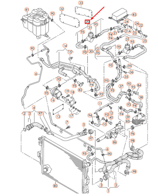 NEW OEM ORIGINAL 7P0122049B
