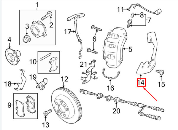 NEW VW TOUAREG 7P FRONT LEFT DUST SHIELD 7P0615311B ORIGINAL - Image 3